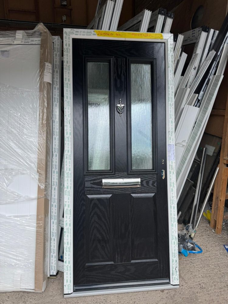 Black Composite Traditional Door 900 x 2080 mm 26MMY03