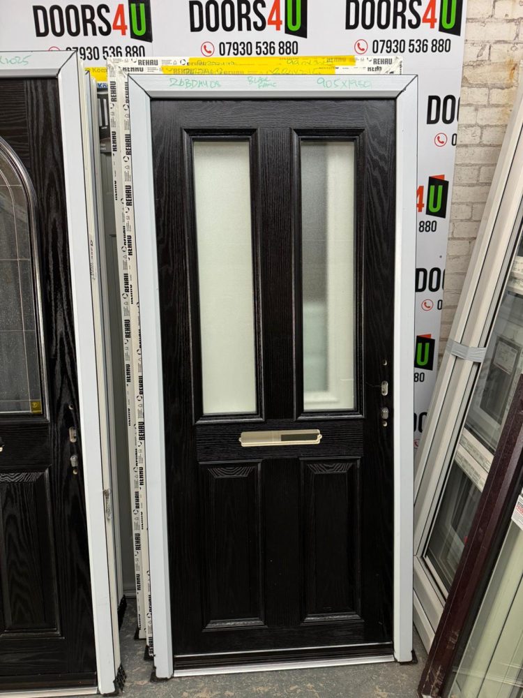 Black Composite Traditional Door 905 x 1980 mm 26BDMY08