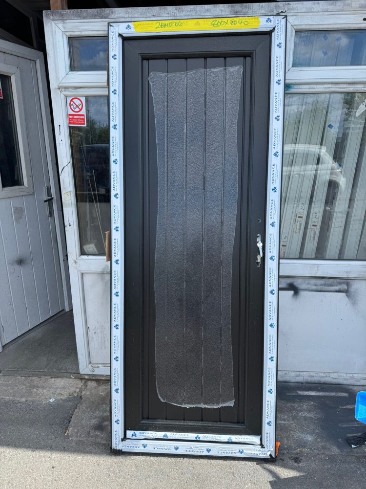 Black Upvc Door 800 x 2040 mm 26MG06