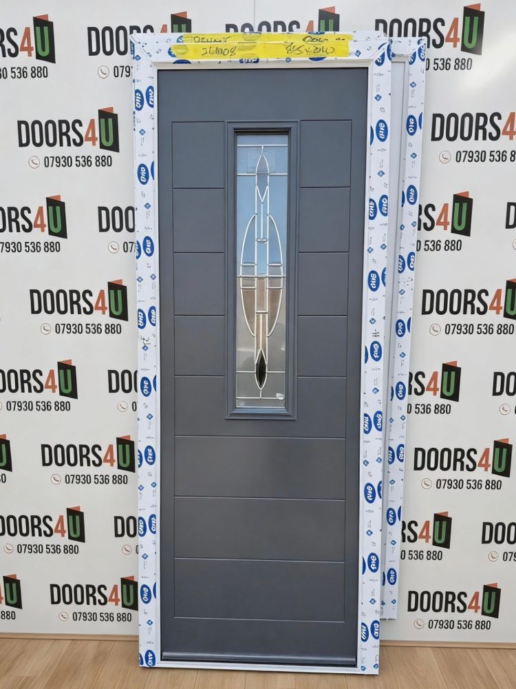 Anthracite Grey Composite Modern Door 845 x 2010 mm 26HA08