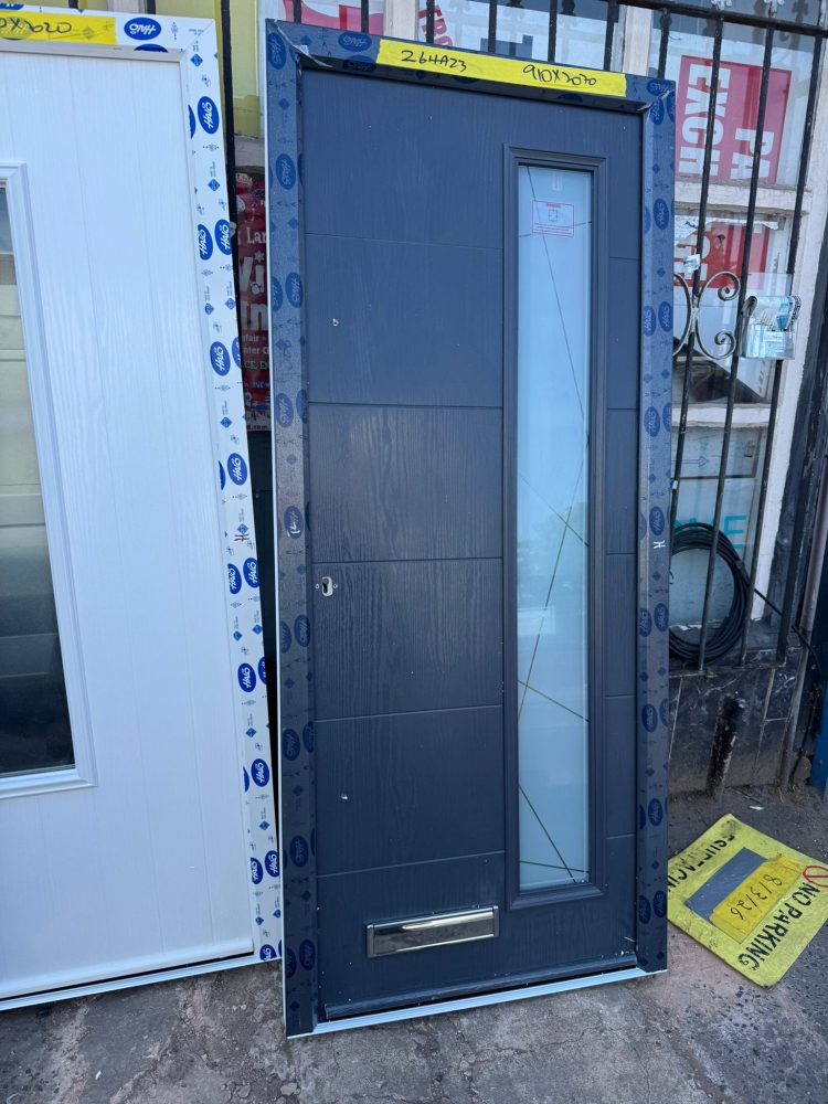 Anthracite Grey Composite Modern Door 910 x 2070 mm 26HA23