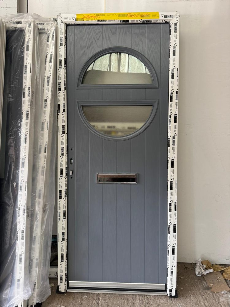 Silver Grey Composite Modern Door 865 x 2020 mm 26BDMY123