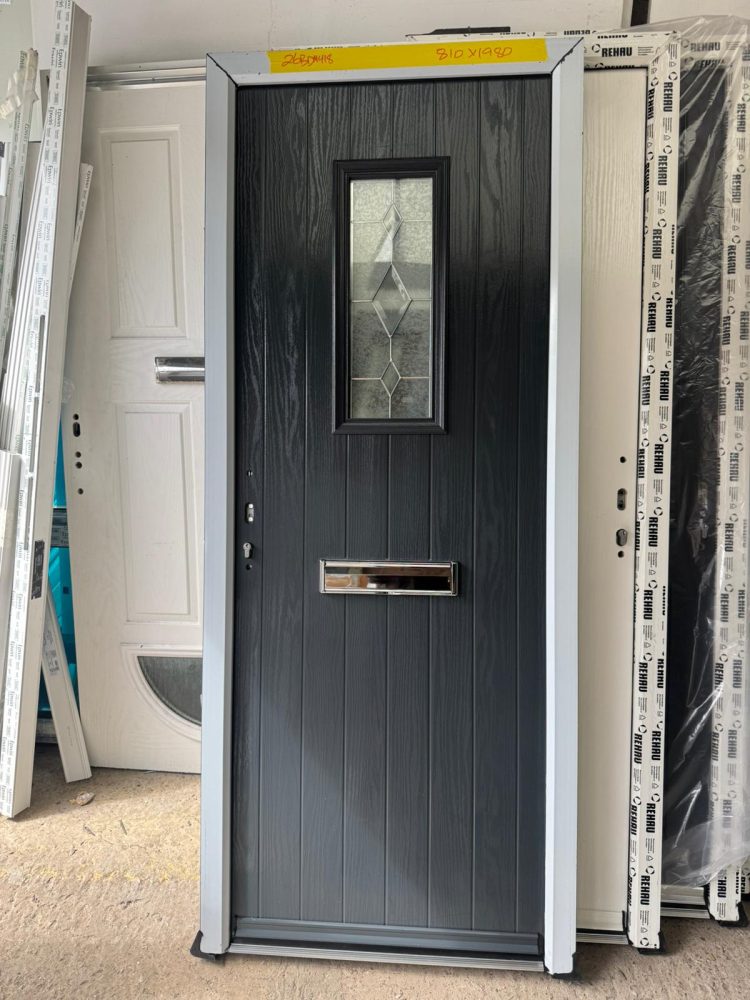 Anthracite Grey Composite Modern Door 810 x 1980 mm 26BDMY18