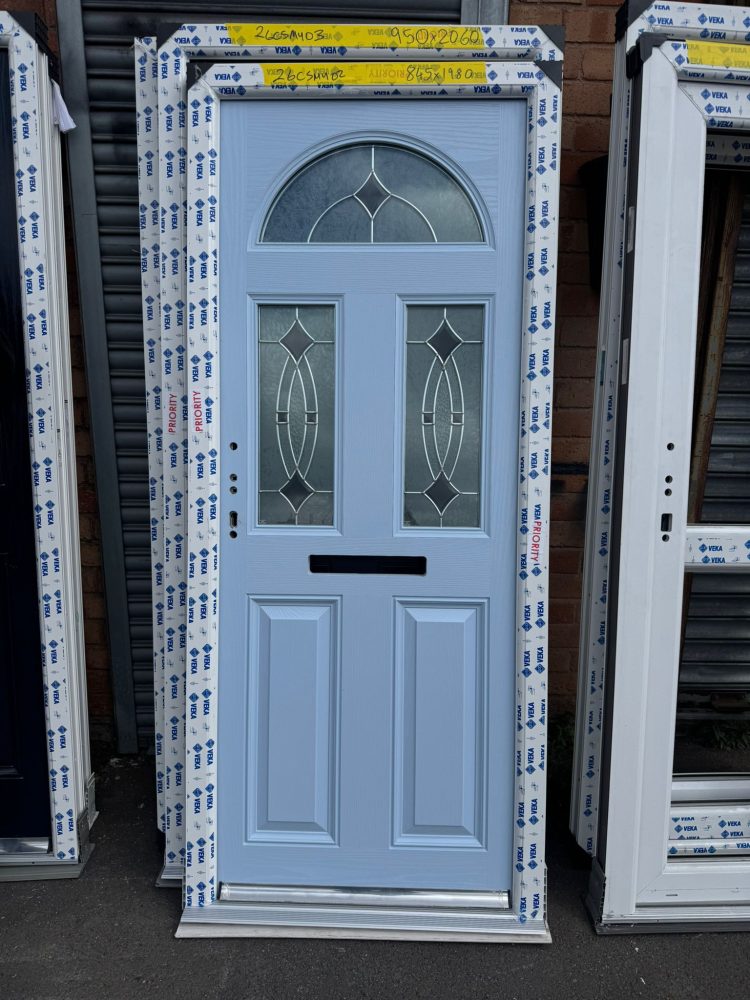 Light Blue Composite Traditional Door 845 x 1980 mm 26CSMY02