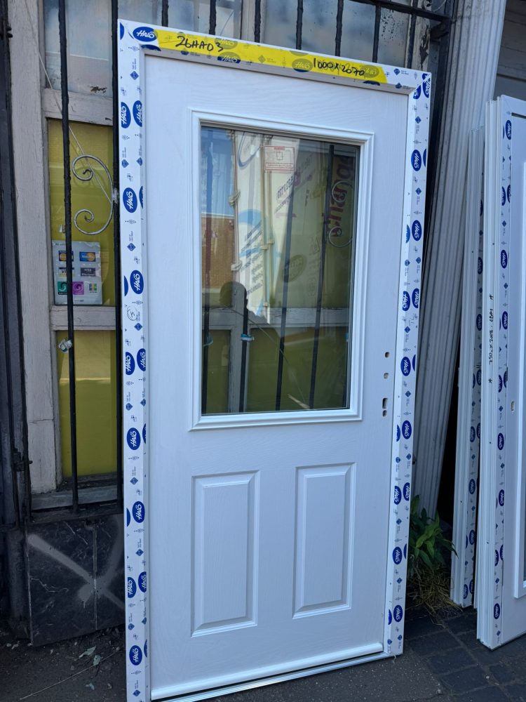 White Composite Traditional Door 1000 x 2070 mm 26HA03
