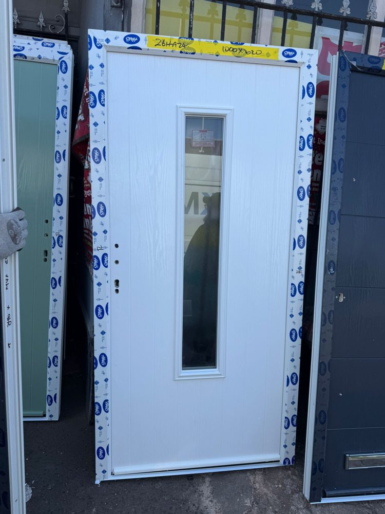 White Composite Modern Door 1000 x 2020 mm 26HA24