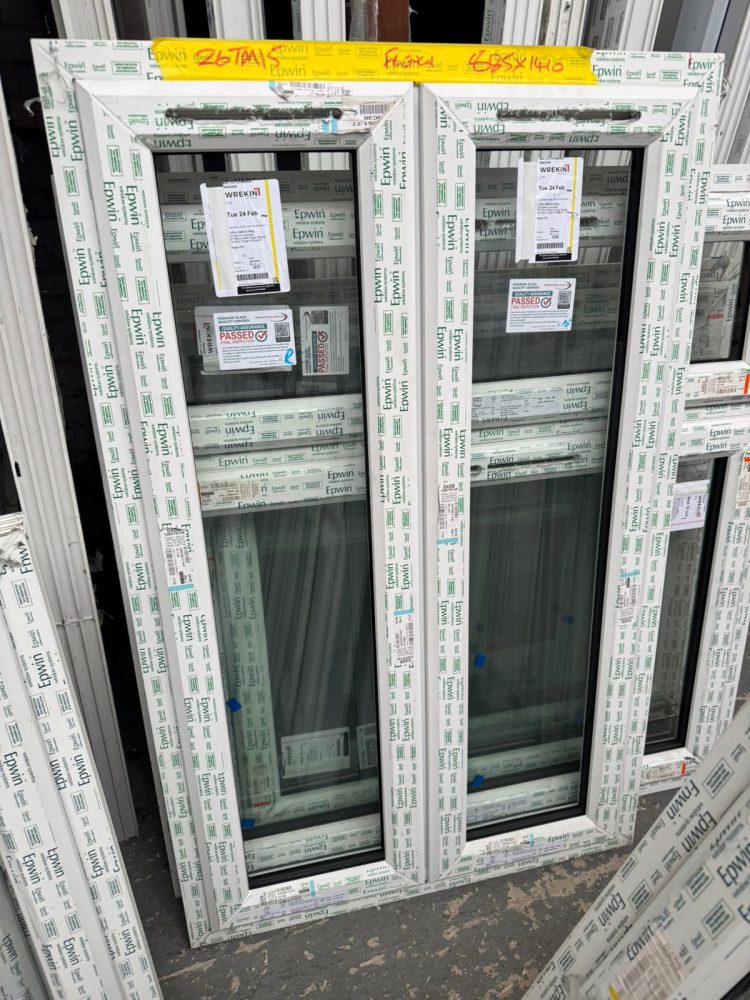 White Upvc French Window 885 X 1410 mm 26TM15