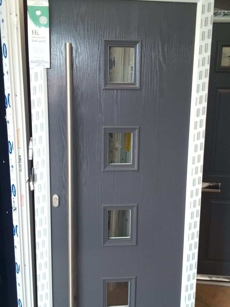 Anthracite Grey Composite Modern Door 910 x 2040 mm
