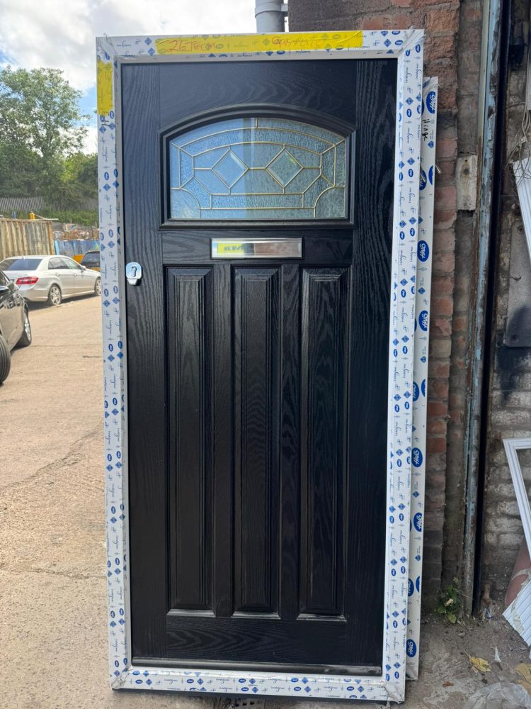 Black Composite Modern Door 995 x 2120 mm 26TF09