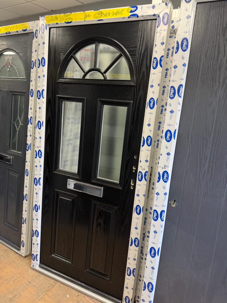Black Composite Traditional Door 930 x 2035 mm 26HMJ35