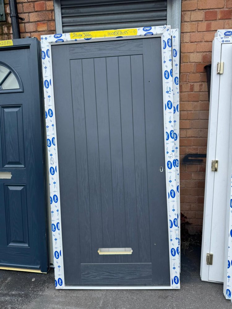 Anthracite Grey Composite Modern Door 1005 x 2055 mm 26HMJ06