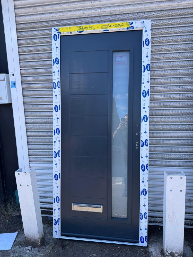 Anthracite Grey Composite Modern Door 910 x 2080 mm 26HMJ51