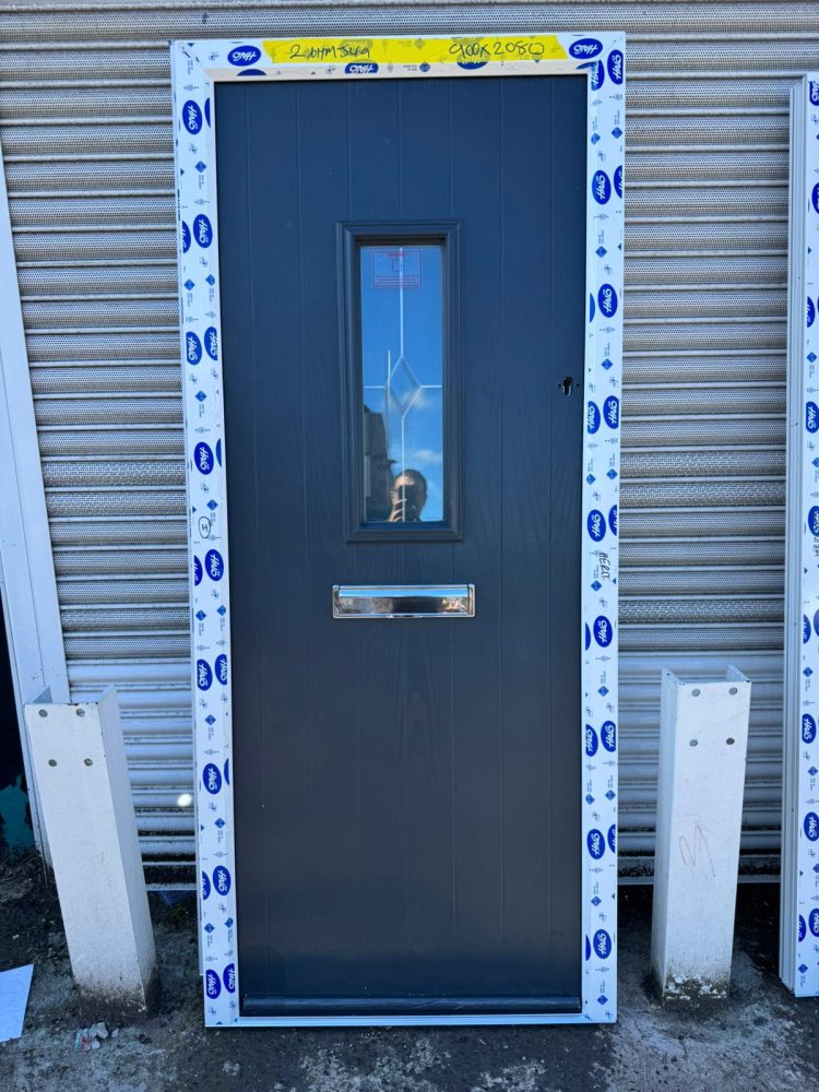 Anthracite Grey Composite Modern Door 900 x 2080 mm 26HMJ49