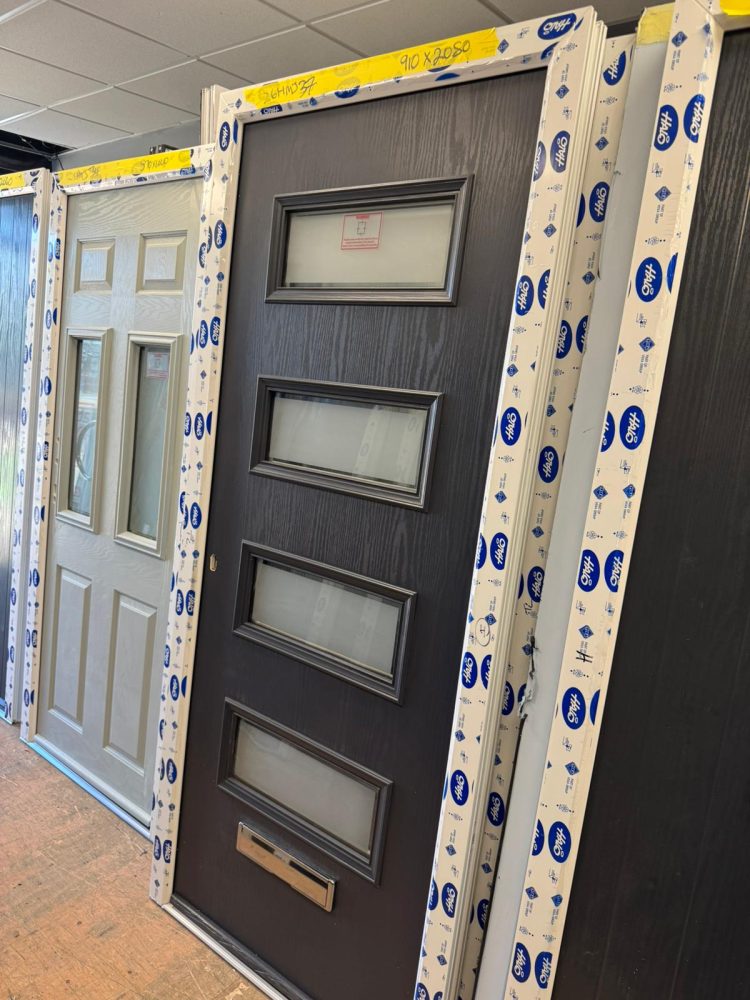 Anthracite Grey Composite Modern Door 910 x 2080 mm 26HMJ37