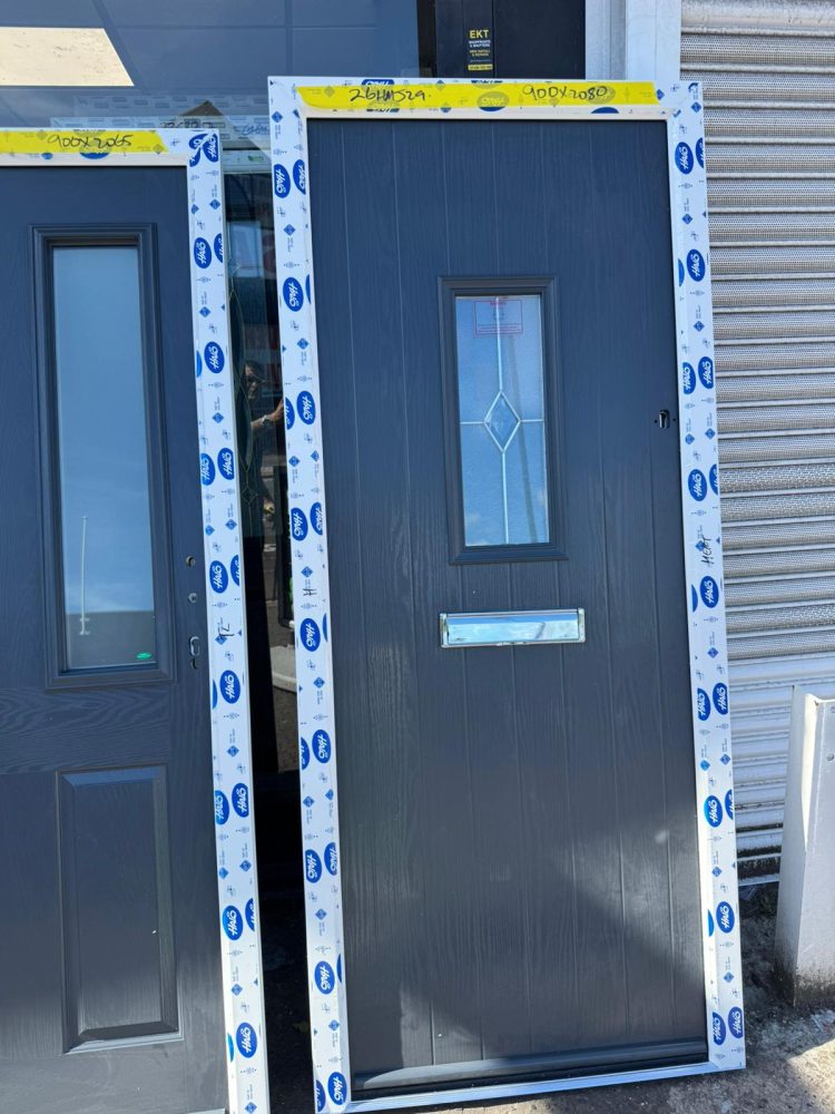 Anthracite Grey Composite Modern Door 900 x 2080 mm 26HMJ29B
