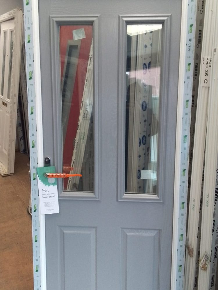 Light Grey Composite Traditional Door 840 x 1950 mm