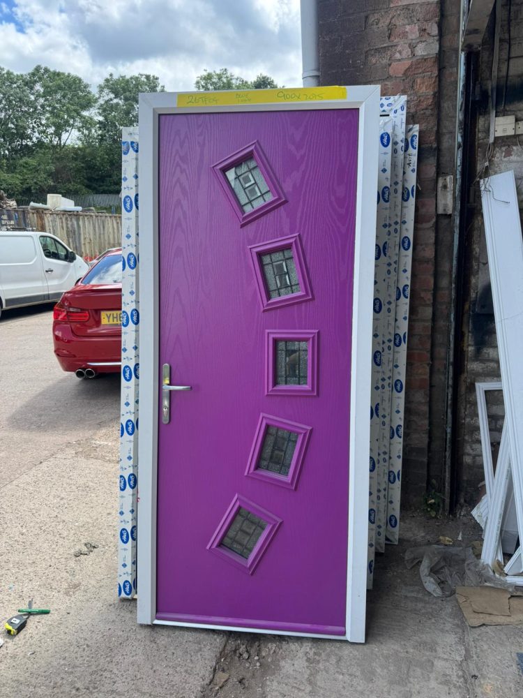 Purple Composite Modern Door 900 x 2075 mm 26TF04