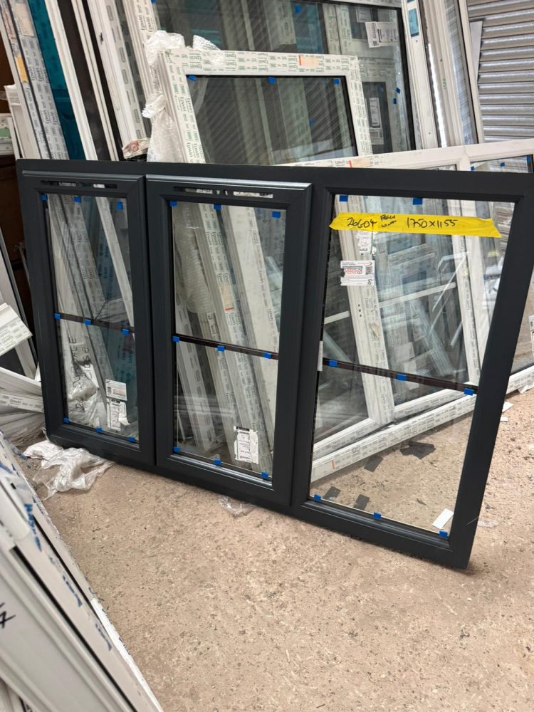 Grey Upvc French Window 1750 X 1155 mm 26G04