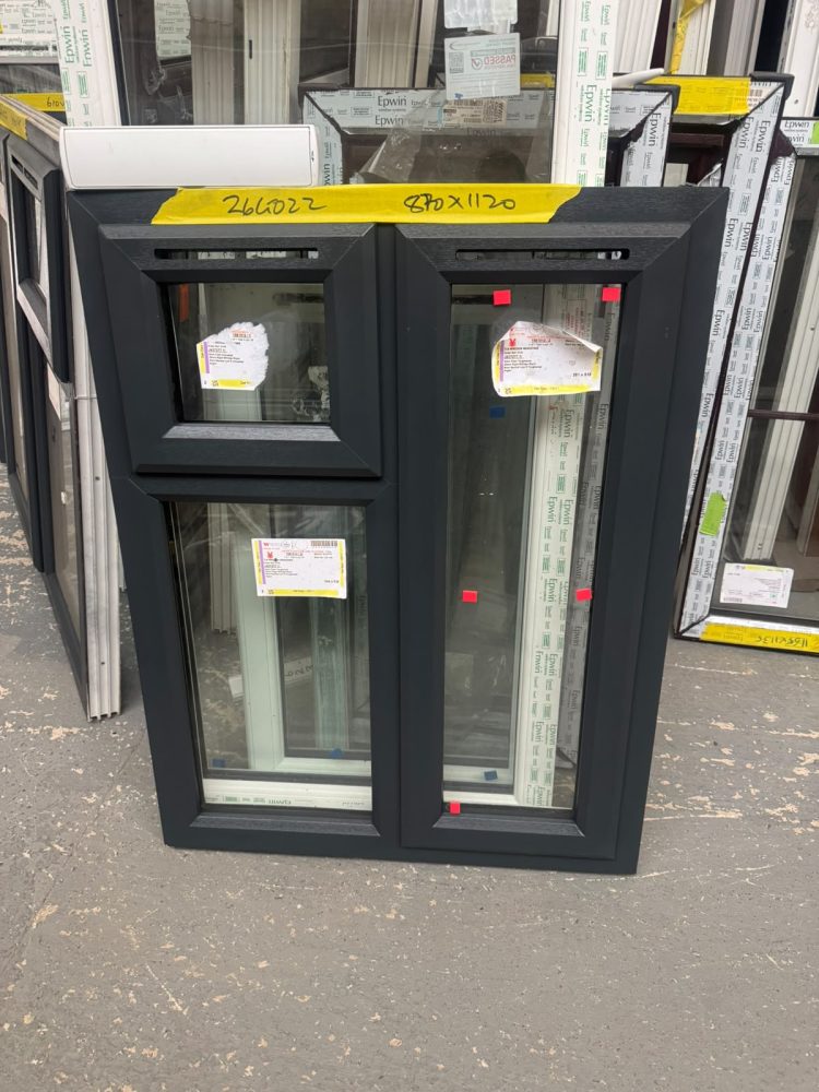 Anthracite Grey Upvc Window 870 X 1120 mm 26G022