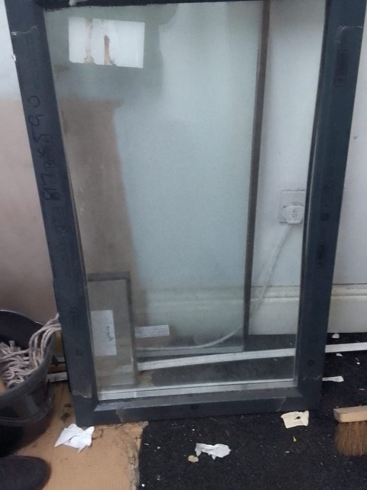 Grey Upvc Window 900 X 390 mm