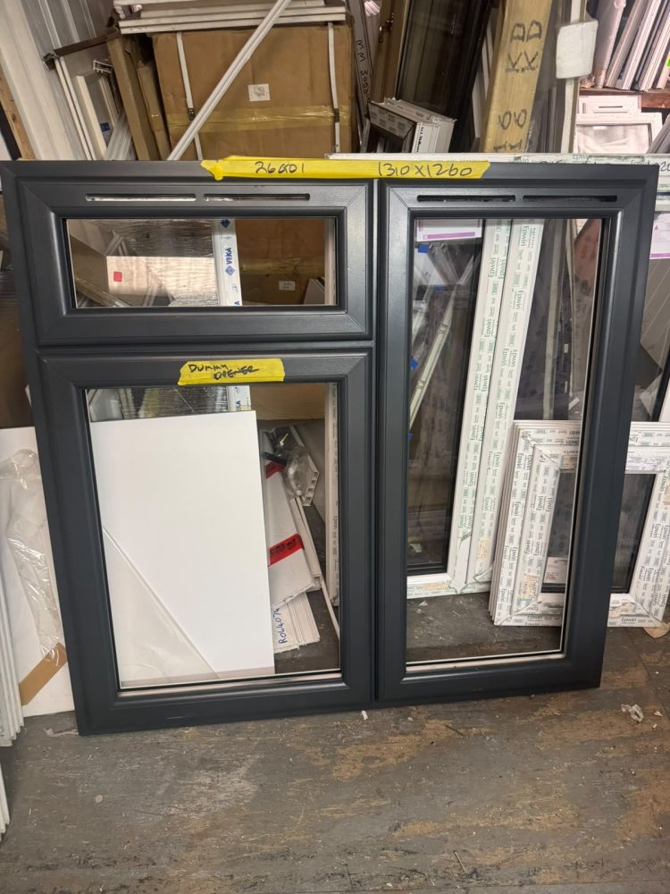 Anthracite Grey Upvc Window 1310 X 1260 mm 26G01