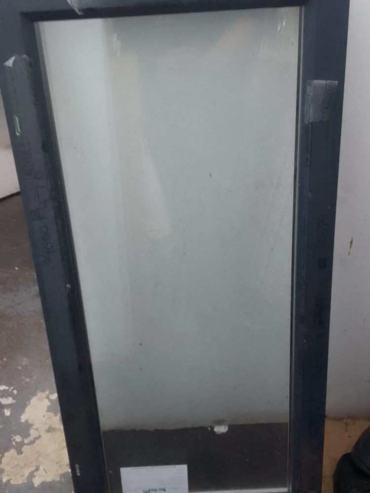 Grey Upvc Window 1000 X 470 mm