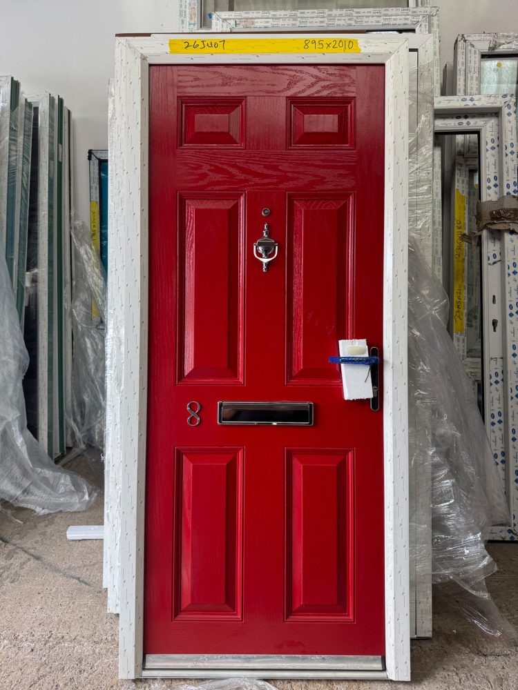 Red Composite Traditional Door 895 x 2010 mm 26TU07
