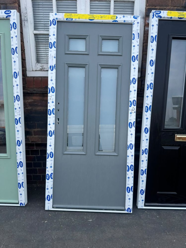 Silver Grey Composite Traditional Door 920 x 2050 mm 26HMJJ08
