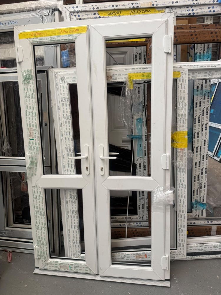 White Upvc French Door 1190 x 2070 mm 26TA01