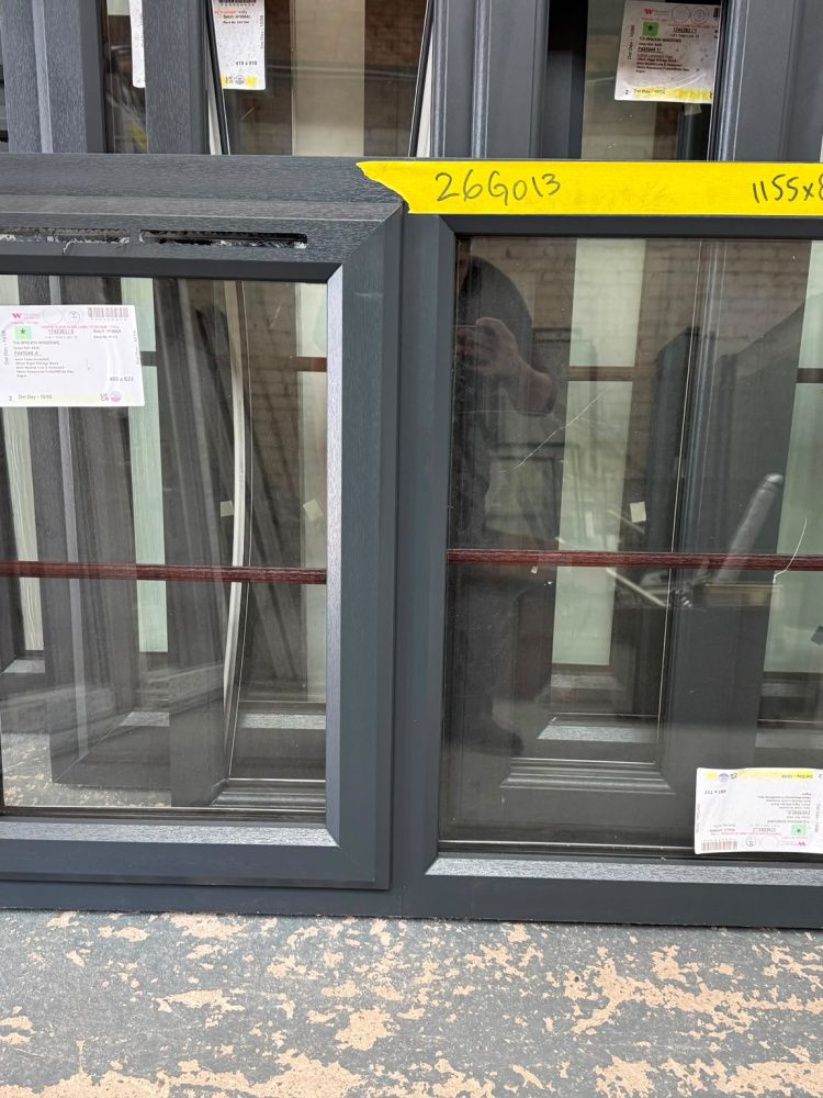 Anthracite Grey Upvc Window 1155 X 820 mm 26G013