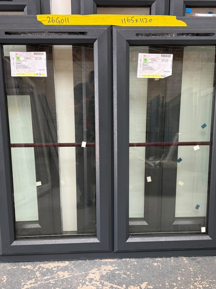 Anthracite Grey Upvc Window 1165 X 1120 mm 26G011
