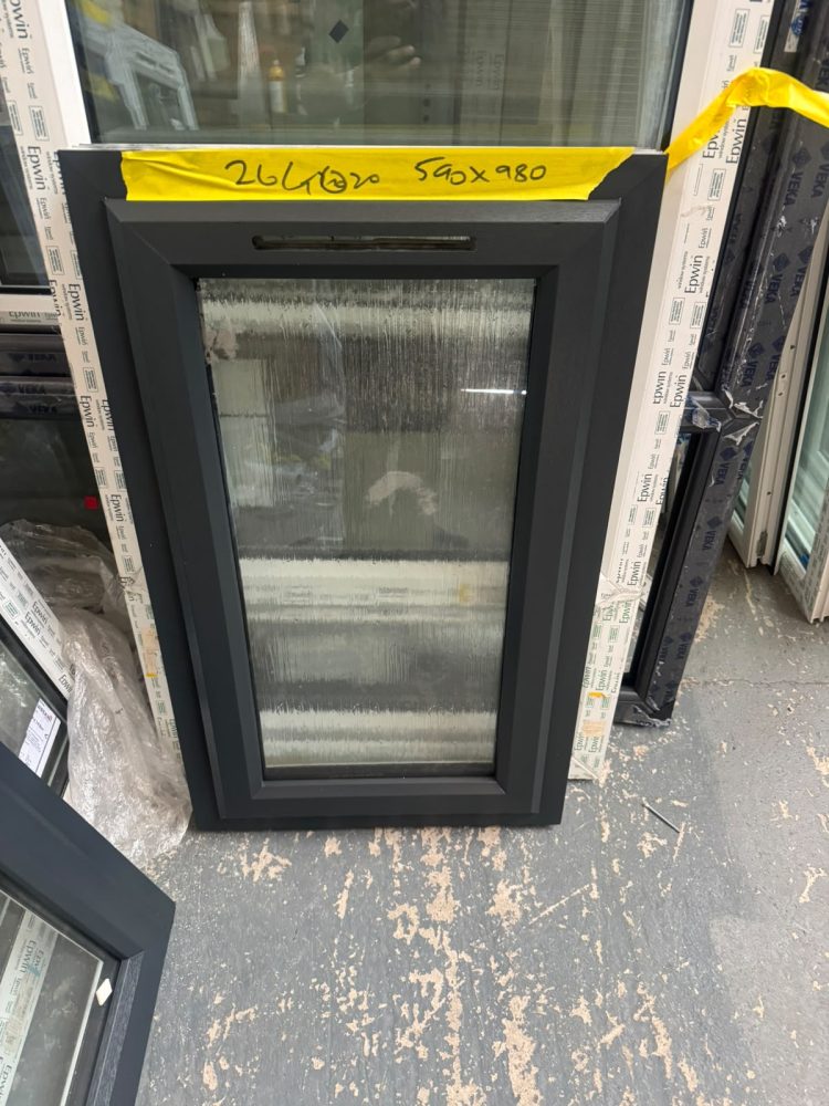 Anthracite Grey Upvc Window 590 X 980 mm 26G020