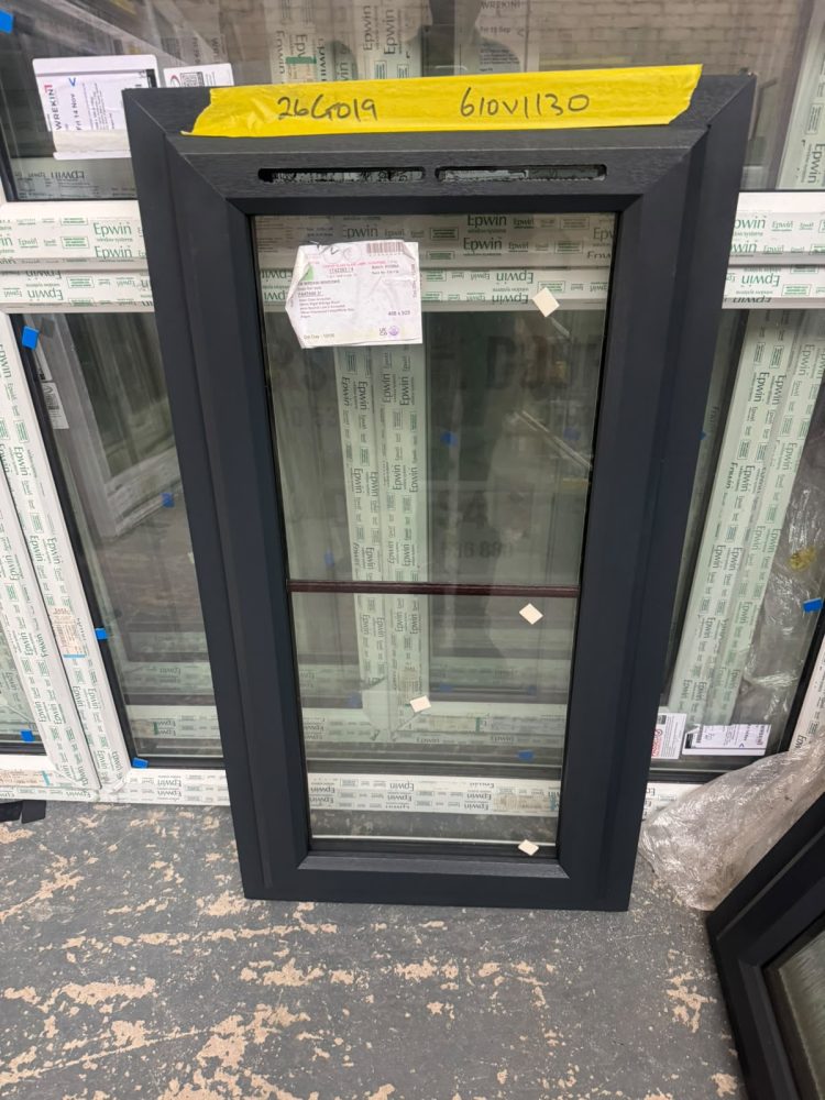Anthracite Grey Upvc Window 610 X 1130 mm 26G019