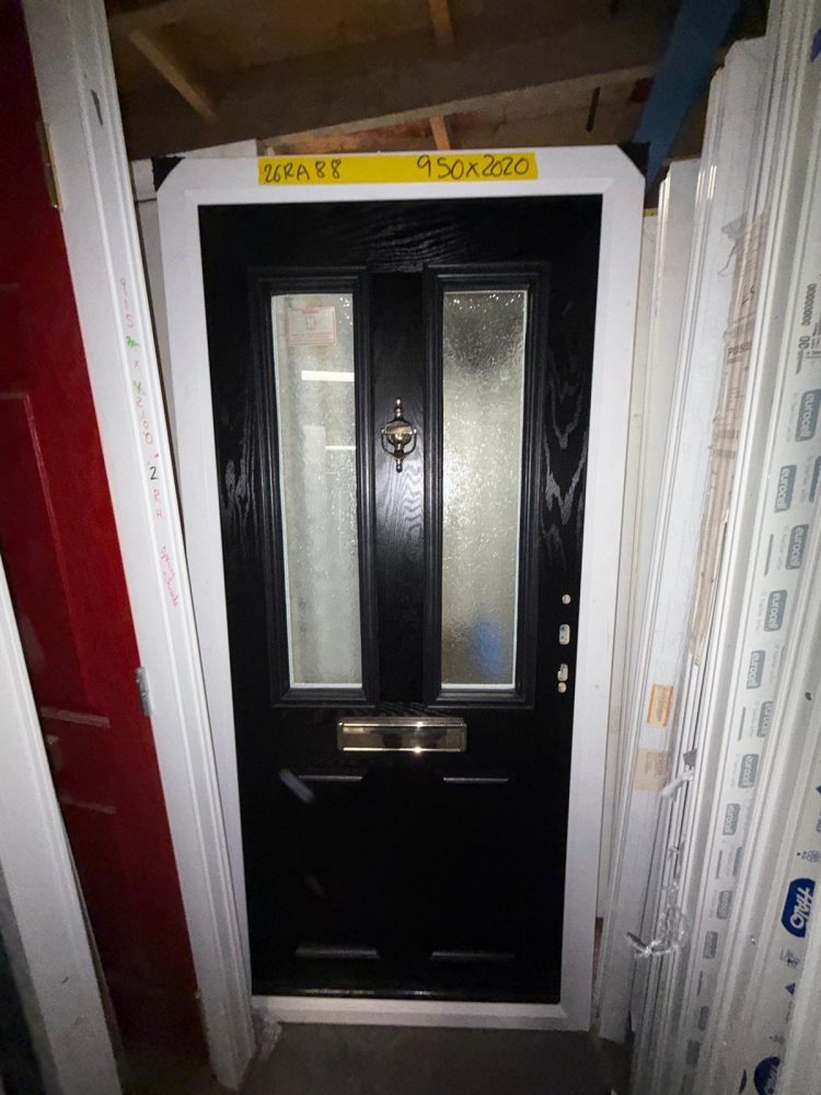 Black Composite Traditional Door 950 x 2020 mm 26RA88
