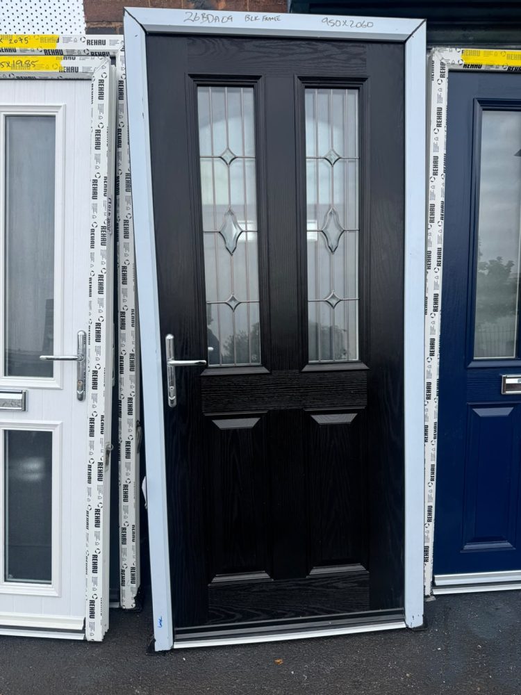 Black Composite Traditional Door 950 x 2060 mm 26BDA09B