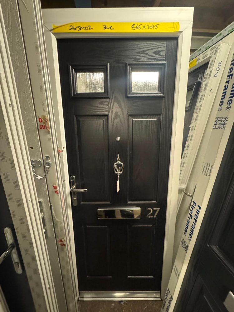 Black Composite Traditional Door 865 x 2075 mm 26JM02
