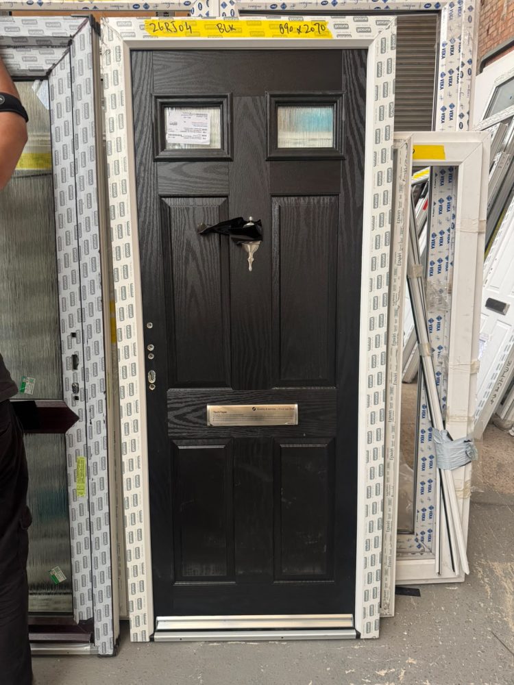 Black Composite Traditional Door 890 x 2070 mm 26RJ04