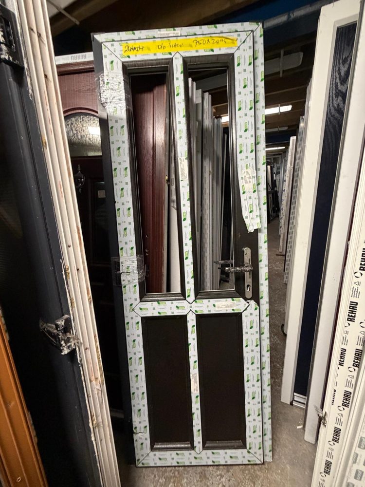 Black Upvc Door 750 x 2095 mm 26NM04