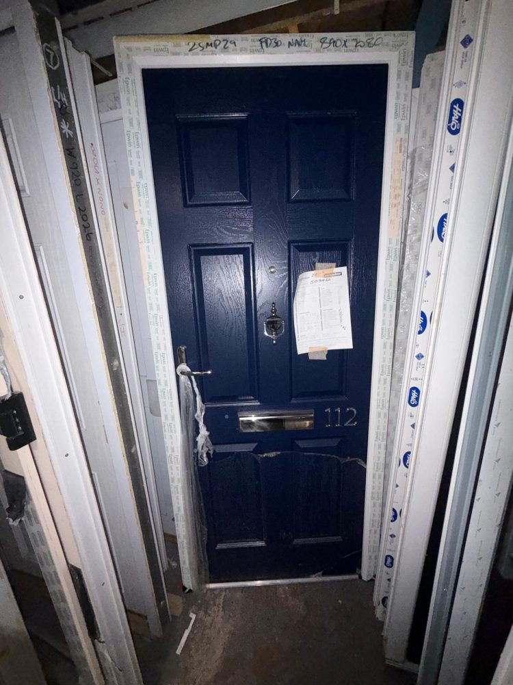 Navy Blue Composite Traditional FD30 Door 890 x 2080 mm 25MD29