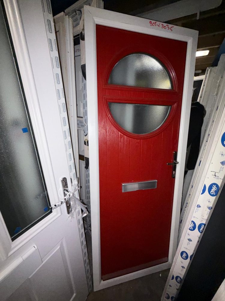 Ex-Showroom Red Composite Traditional Door 805 x 2035 mm