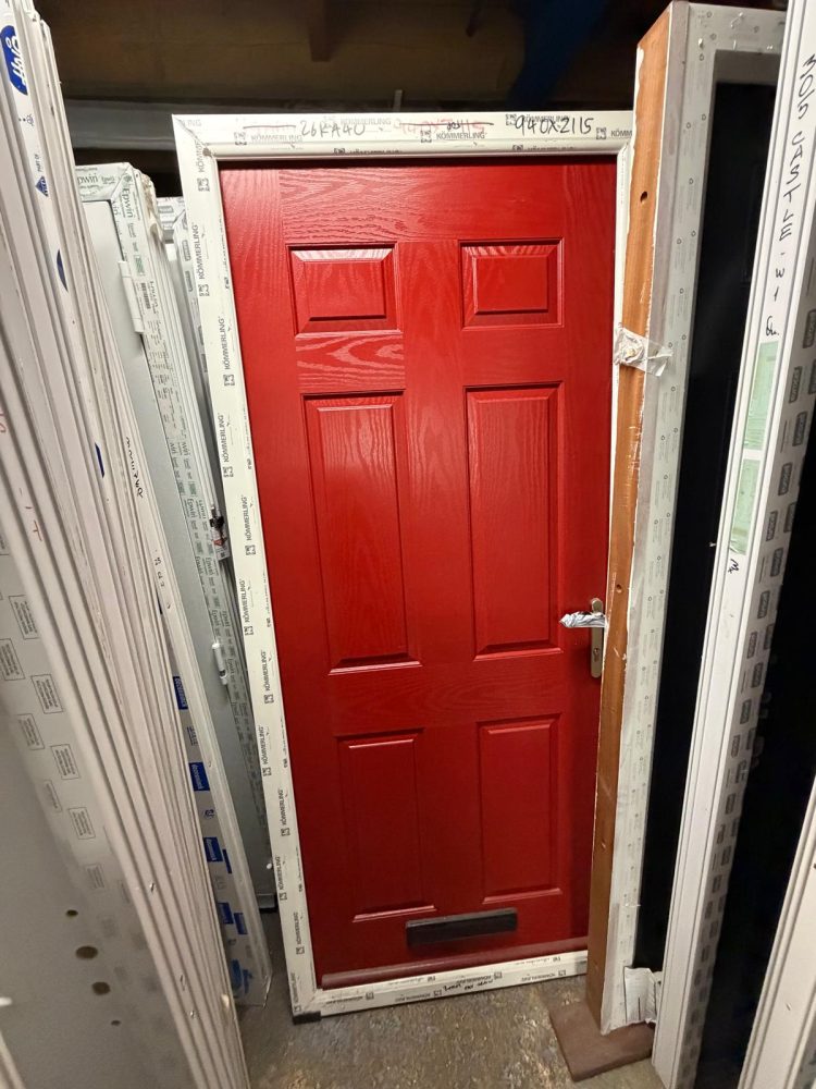 Red Composite Traditional Door 940 x 2115 mm 26RA40
