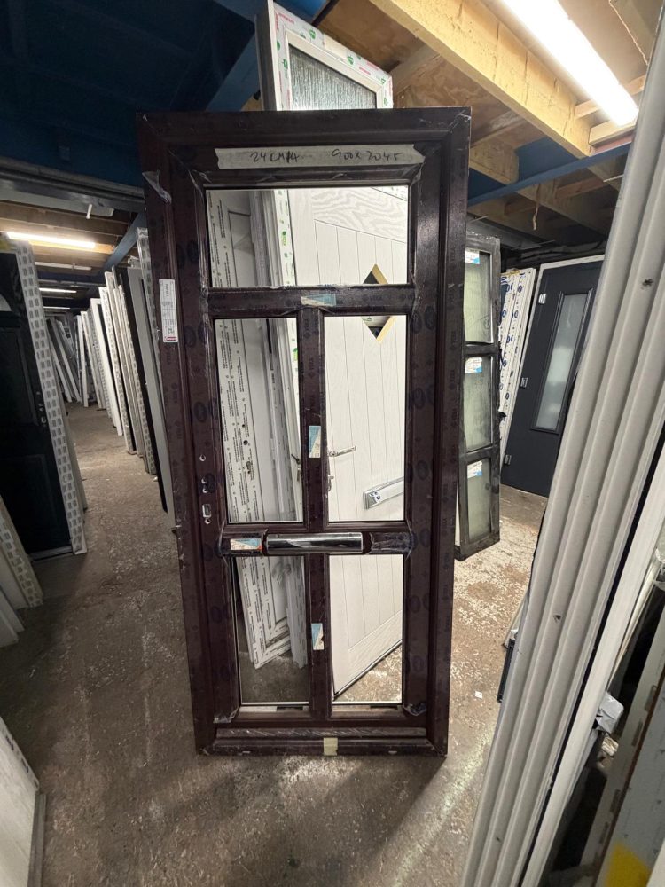 Rosewood Upvc Door 900 x 2045 mm 24CM14