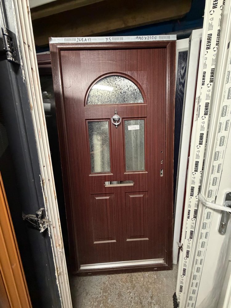 Ex-Showroom Rosewood Upvc Door 990 x 2100 mm 26RA11