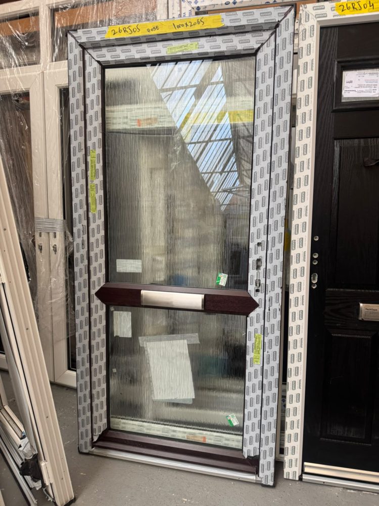 Rosewood Upvc Door 1000 x 2065 mm 26RJ05