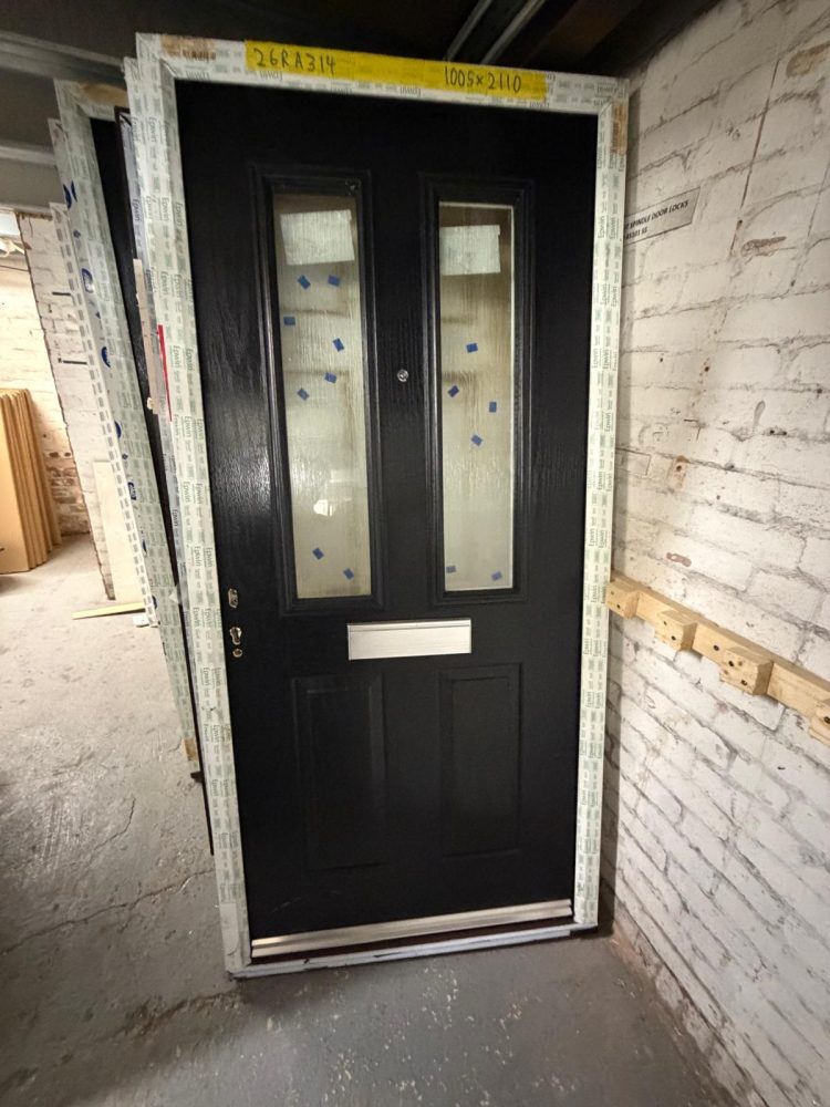 Black Composite Traditional Door 1005 x 2110 mm 26RA314