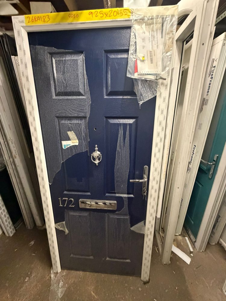Navy Blue Composite Traditional FD30 Door 925 x 2055 mm 26RA183