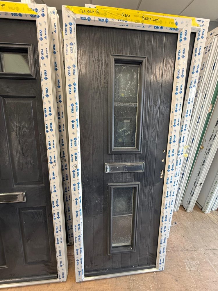 Anthracite Grey Composite Modern Door 800 x 2000 mm 26HAA18