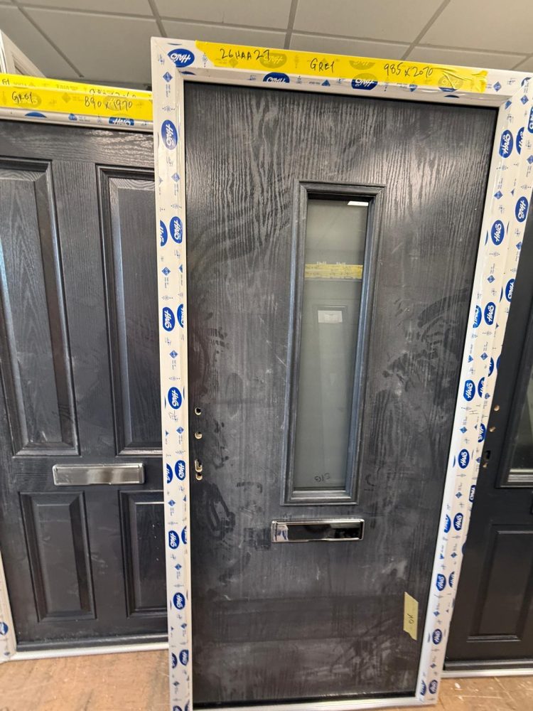 Anthracite Grey Composite Modern Door 985 x 2070 mm 26HAA27