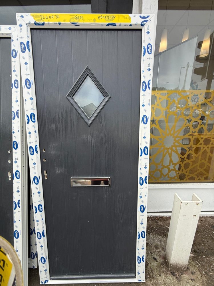 Anthracite Grey Composite Modern Door 880 x 2020 mm 26HAA36