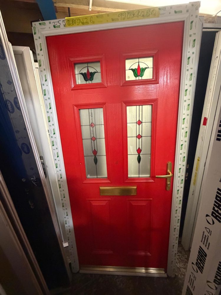 Red Composite Traditional Door 990 x 2080 mm 26RA126